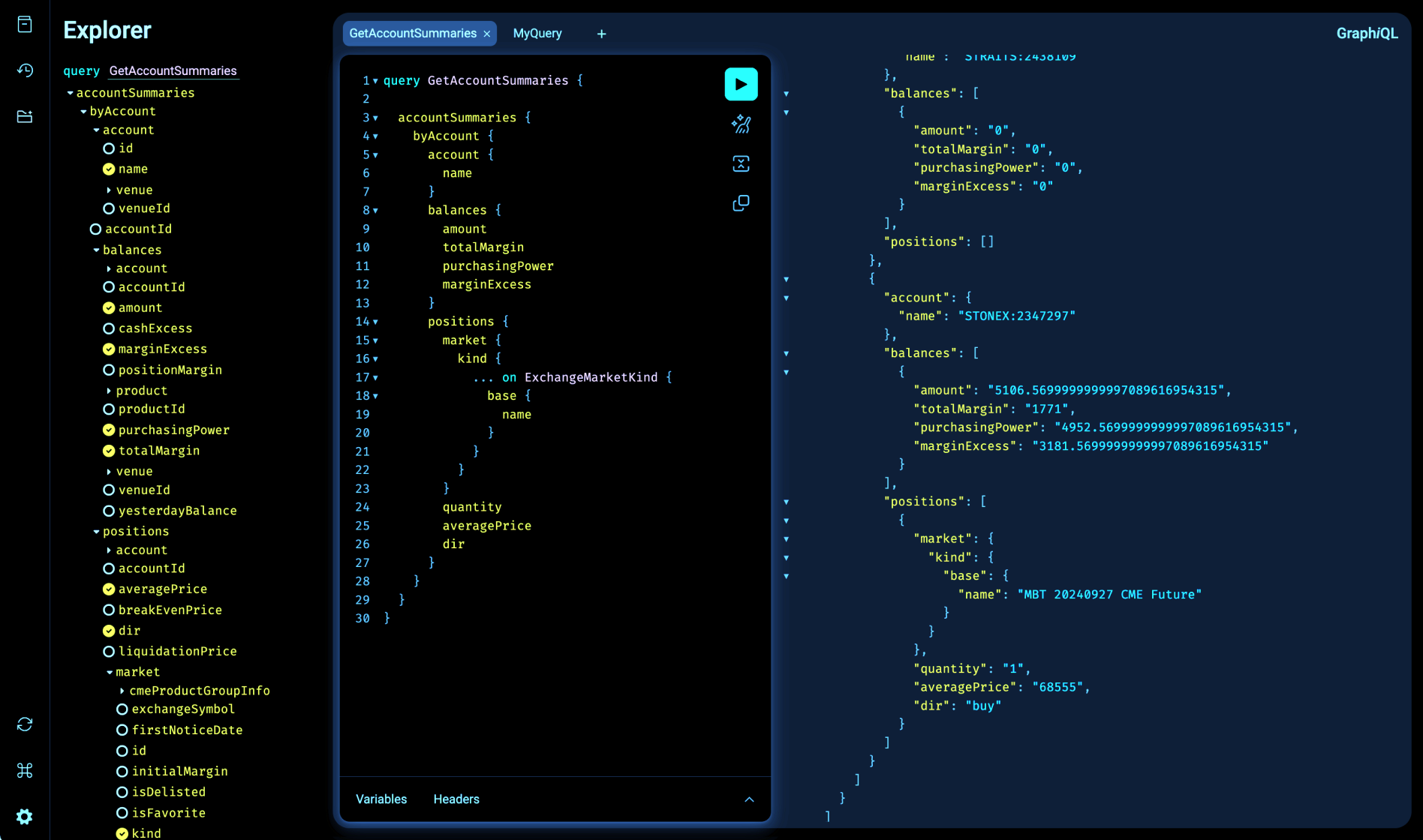 Trading Tools GraphQL